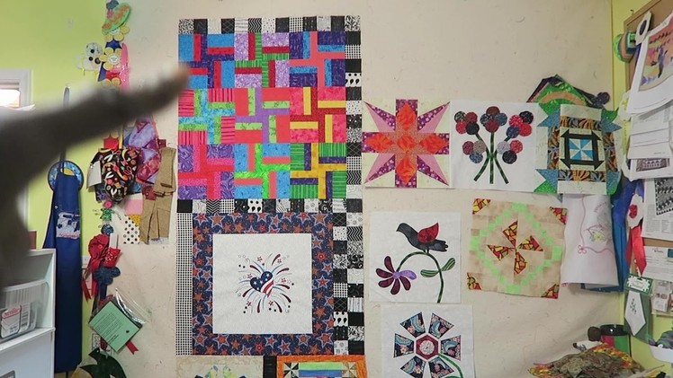 Design Wall Update: Heartbeat Sampler also known as Solstice Challenge Setting by Pat Sloan