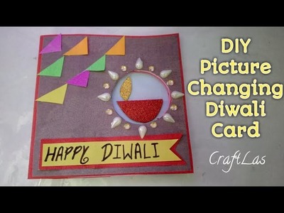 DIY Diwali Picture Changing Card Making Idea | How To | CraftLas