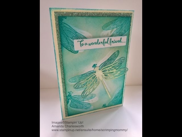 Inky, masking with Dragonfly dreams from Stampin' Up!