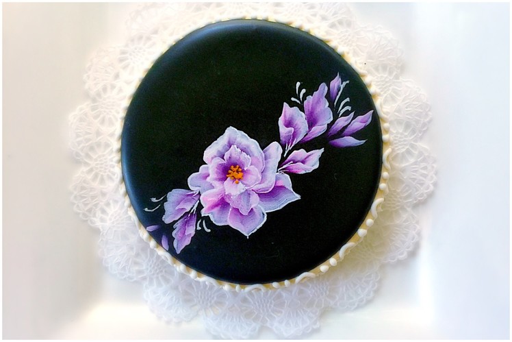 One stroke technique. Floral cookie. My little bakery.