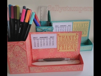 Pencil Pot and Desk Tidy with Stampin' Up! products