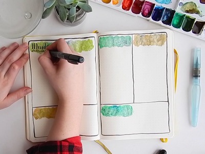 Setting Up My Dailies in the Bullet Journal with Watercolor
