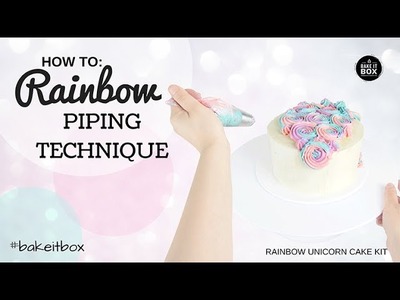 Unicorn Cake Rainbow Piping Technique