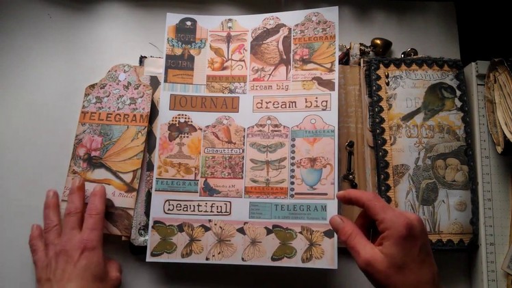 "Winged" Dreamz etc. journal in Evadori style+ one more in Vintage Paris