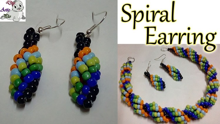 #45 How to Make Spiral Beaded Earrings || Diy || Jewellery Making