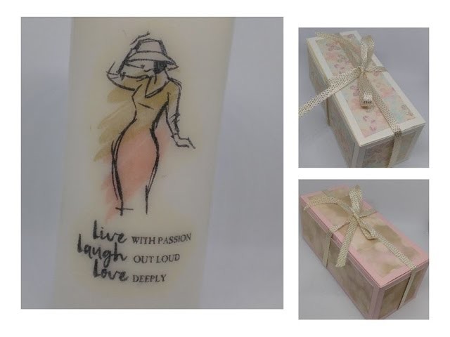 Beautiful You Stamped Candle and Box