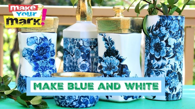 Blue And White Jar Makeovers