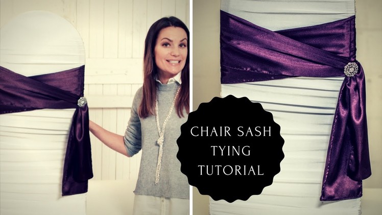 Chair Sash Tying Tutorial- Double Wrap with Side Bow Chair Sash Ties