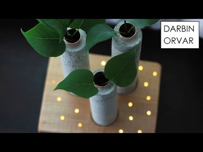Concrete Vases w. LED Fairy Lights