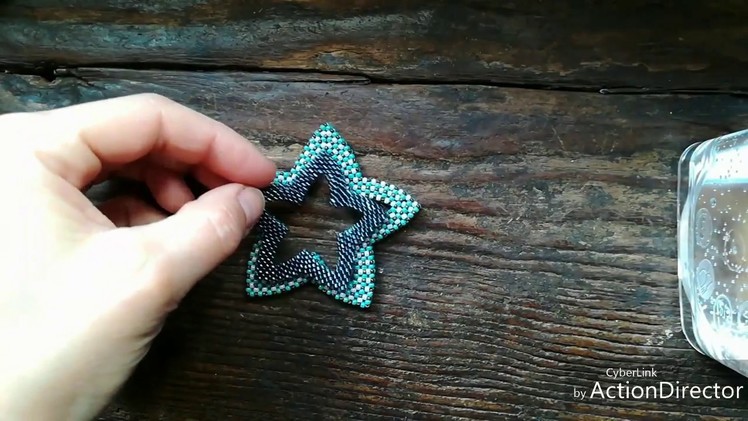 CRAW star: a nice and unexpected idea to get a beaded star - Cubic Right Angle Weave