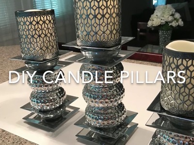 DIY dollar tree candle pillars