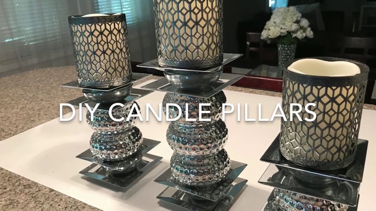 DIY dollar tree candle pillars