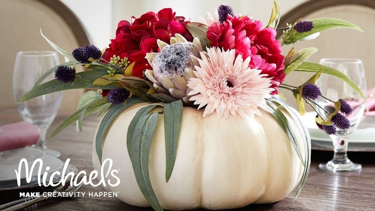 DIY Fall Decor: Floral Pumpkin | Michaels