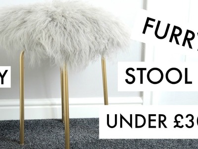DIY Furry Stool | Under £30 | IKEA Hack - SUPER easy