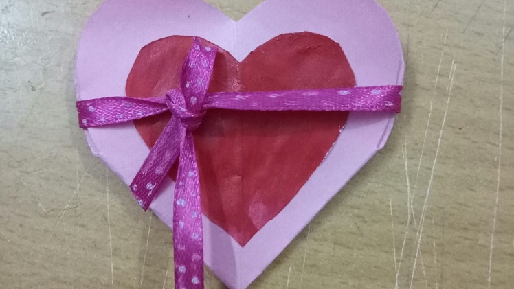 DIY| How to make simple Heart shaped fold card.