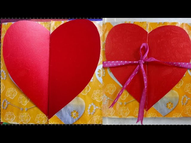 DIY | Love heart greeting card | how to make Valentine's day card.