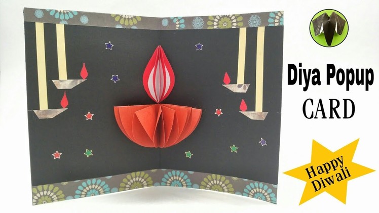 Diya | Lamp Popup Card for Diwali - DIY | Tutorial by Paper Folds - 805