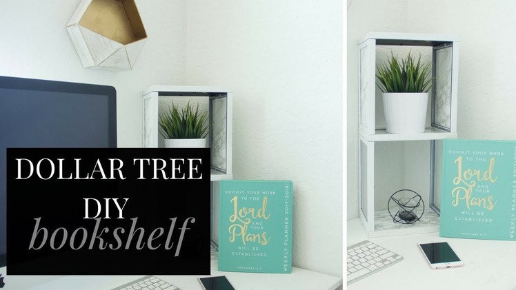 DOLLAR TREE DIY Bookshelf | Best DIY Bookshelf under $20 Room Decor Project