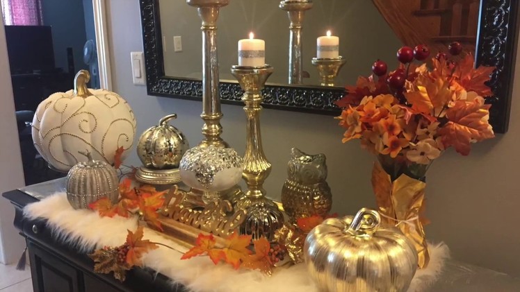 Fall Entry Way Table Decor