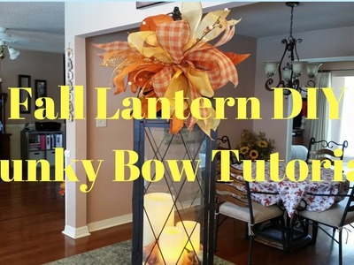 Fall Lantern DIY Funky Bow Tutorial