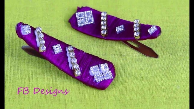 Hair pins making stylish Silk thread Fashion Designs hairclips videos