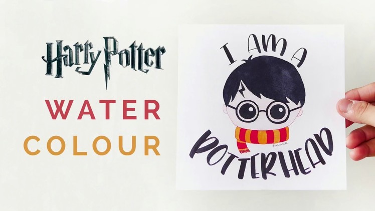 Harry Potter "I AM A POTTERHEAD" Watercolour Timelapse