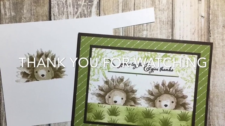 Hedgehog Cuteness w.Stampin Up! Painted Harvest