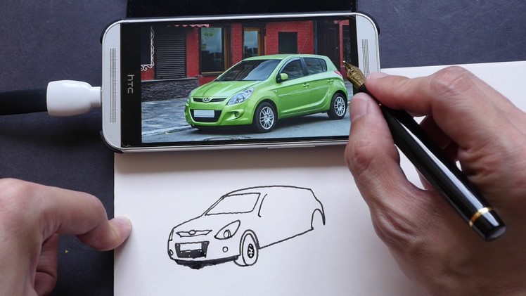 How I Sketch Cars from Observation in Simple Pen & Ink Style (tutorial)
