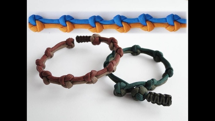 How to Make a "True Lovers Knot" Diamond Knot and Loop Paracord Bracelet-Mini Cobra Closure Pull