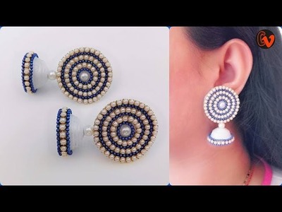 How To Make Designer Earrings. How To Make Handmade Earrings. Jewellery Making at home.DIY