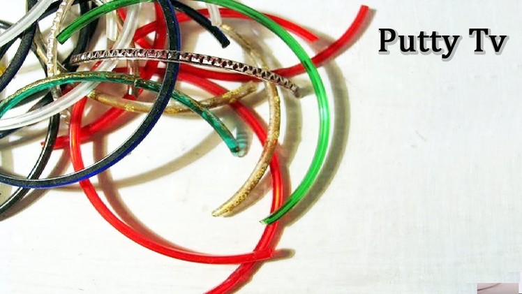 How to reuse old broken bangles | Silk thread bangles with broken bangles
