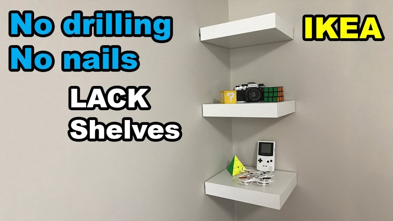 IKEA Lack Shelf No Drilling No Nails On Wall