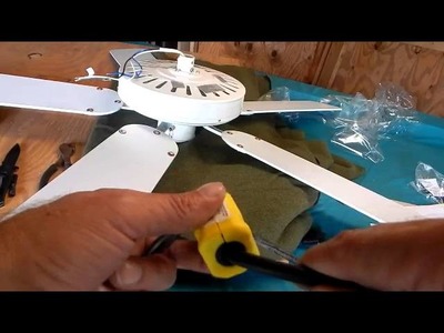 Installing An  Electric Outlet Plug On A Ceiling Fan