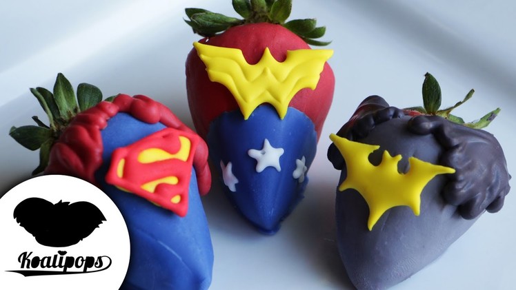 Justice League Strawberries | How to | Batman v Superman | Dipped Strawberries
