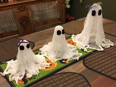 Let's make  the cutest cheesecloth ghosts!!