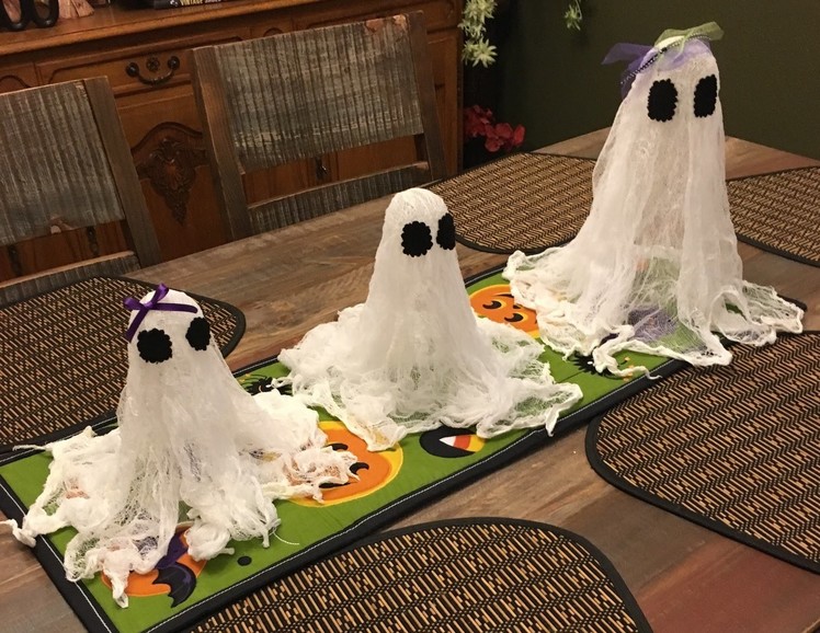 Let's make  the cutest cheesecloth ghosts!!