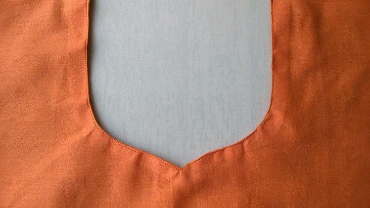 Lining Churidar neck design cutting and stitching using canvas