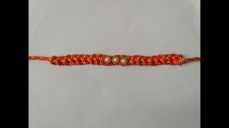 Making Simple Rakhi With Silk Thread