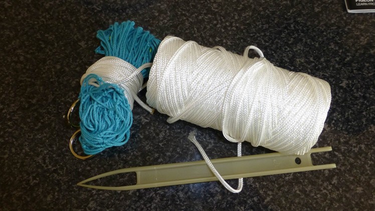 Netmaking 9 -Attaching a cord to a purse net