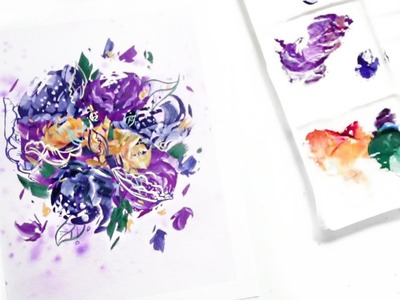 Painting Peonies And Getting Back In The Swing Of Things · Gouache Speed-Painting