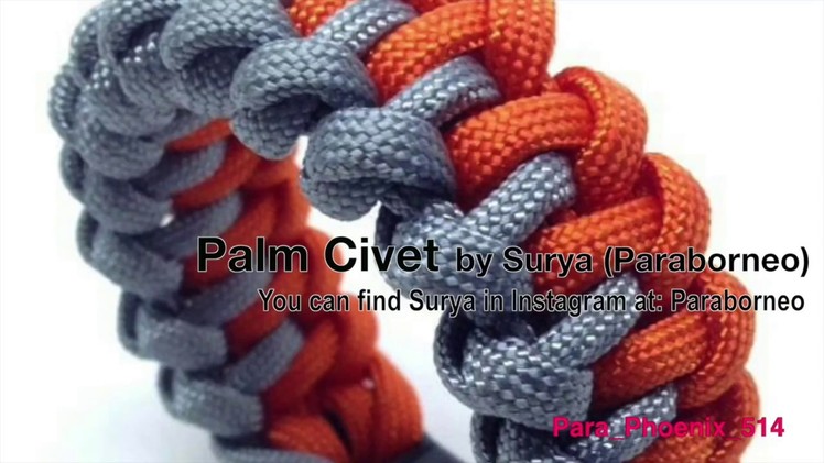 Palm Civet paracord bracelet by Surya (paraborneo)