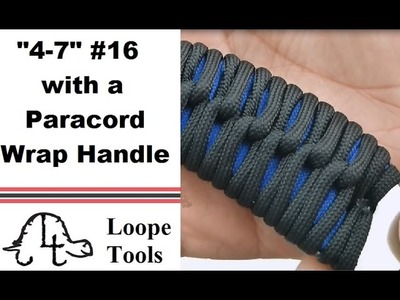 Paracord Wrap Handle, "4-7" knife #16, Loope Tools