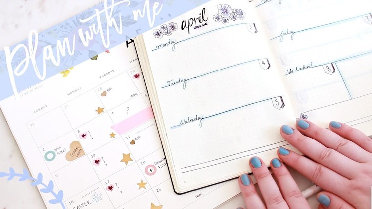 Plan With Me! April Bullet Journal & Filling Out My Calendar! | Becca Rose
