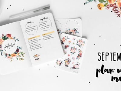 PLAN WITH ME | September 2017 Bullet Journal Setup | Fall Flower Theme