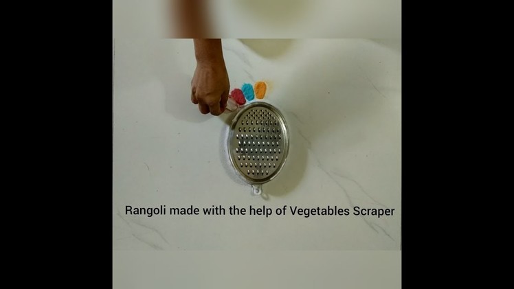 Rangoli made with the help of Vegetables Scraper | Mom's Talent |