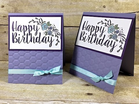 Simply Simple MAKE IT IN MINUTES - Big on Birthdays Flash Card by Connie Stewart
