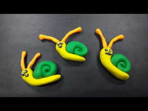 Snail clay making toys | How To Make Polymer Clay Snail Tutorial For Kids