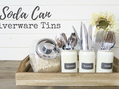 Soda Can Silverware Tins | Vintage Inspired Up-Cycled Tins