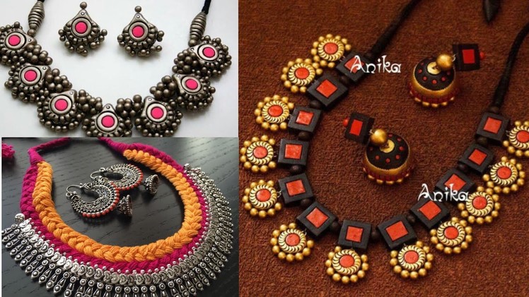 Terracotta jewellery design ideas for Navaratri.jewellery design for western outfits