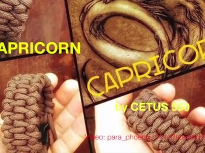 The Capricorn Zodiac Paracord Bracelet by CETUS without buckle